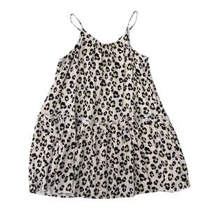 Grayson Threads Kids Girls XL 14-16 Leopard Print Tiered Sundress Spaghetti Stra